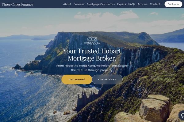 Three Capes Finance - Mortgage Broker Hobart website preview