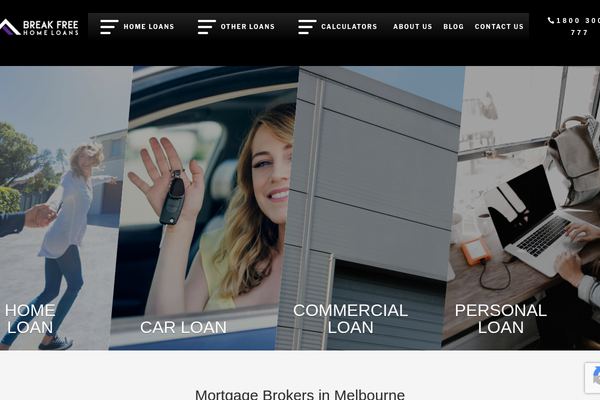 Break Free Home Loans Melbourne website preview