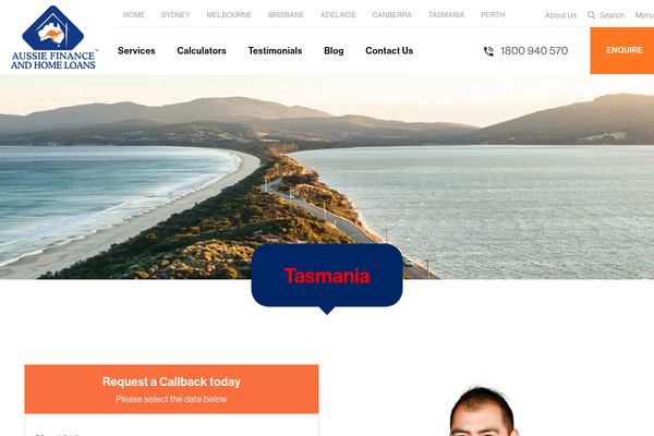 Aussie Finance and Home Loans Tasmania website preview