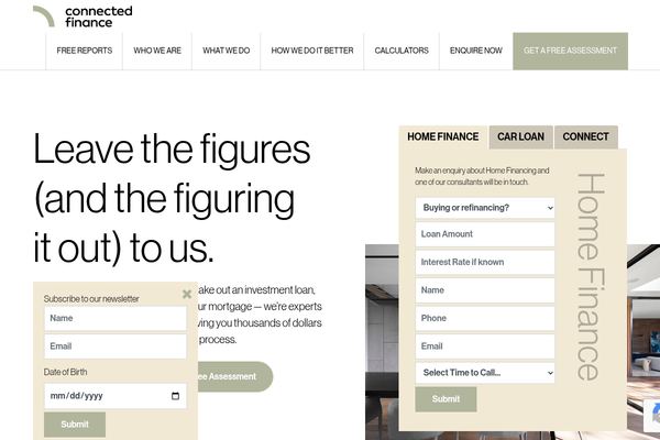 Connected Finance website preview