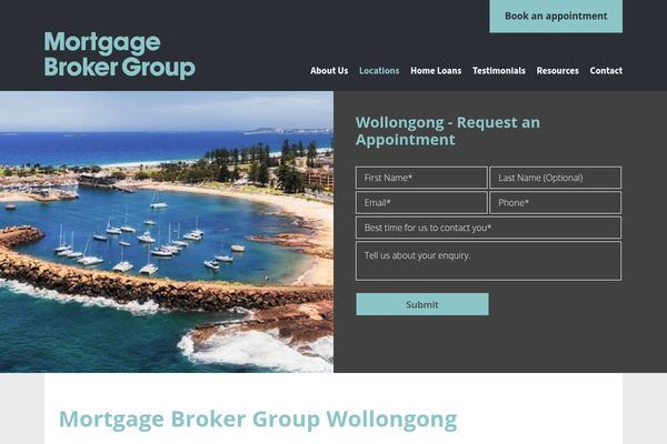 Mortgage Broker Group Wollongong website preview