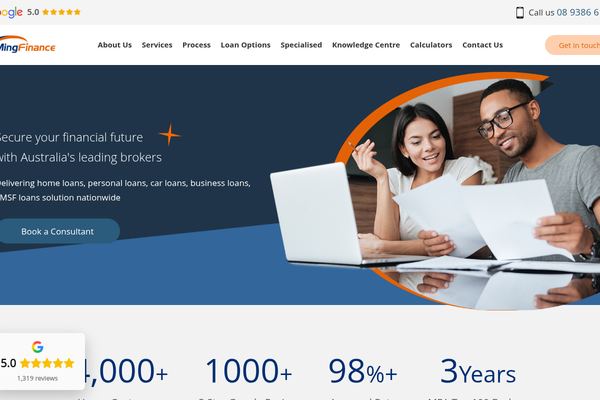 Ming Finance website preview