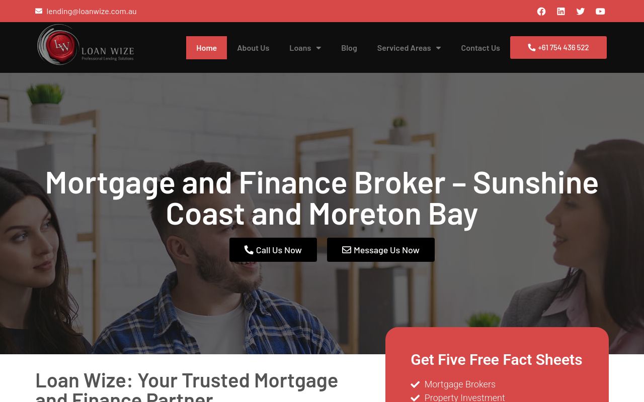 Loan Wize - Mortgage Broker website preview