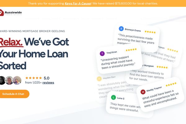 Aussiewide Financial Services Geelong website preview