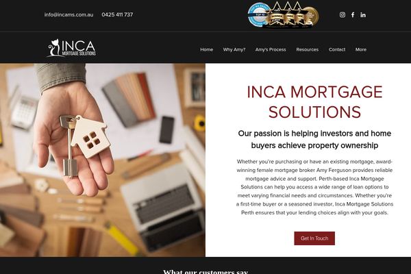 Inca Mortgage Solutions - Amy Ferguson website preview