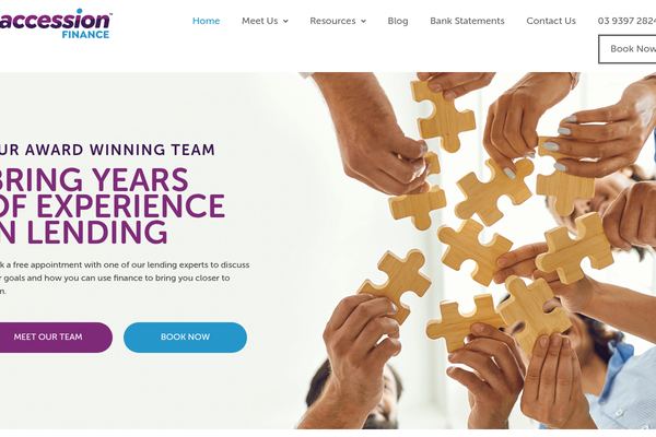 Accession Finance: Mortgage Brokers Melbourne website preview