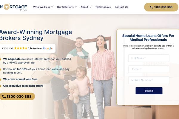 Mortgage Pros website preview