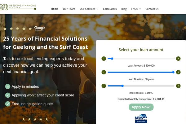 Geelong Financial Group website preview