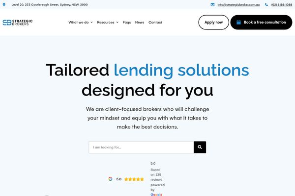 Strategic Brokers website preview
