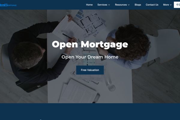 Open Mortgage Tasmania website preview
