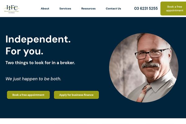 Home Finance Centres of Australia - Hobart website preview
