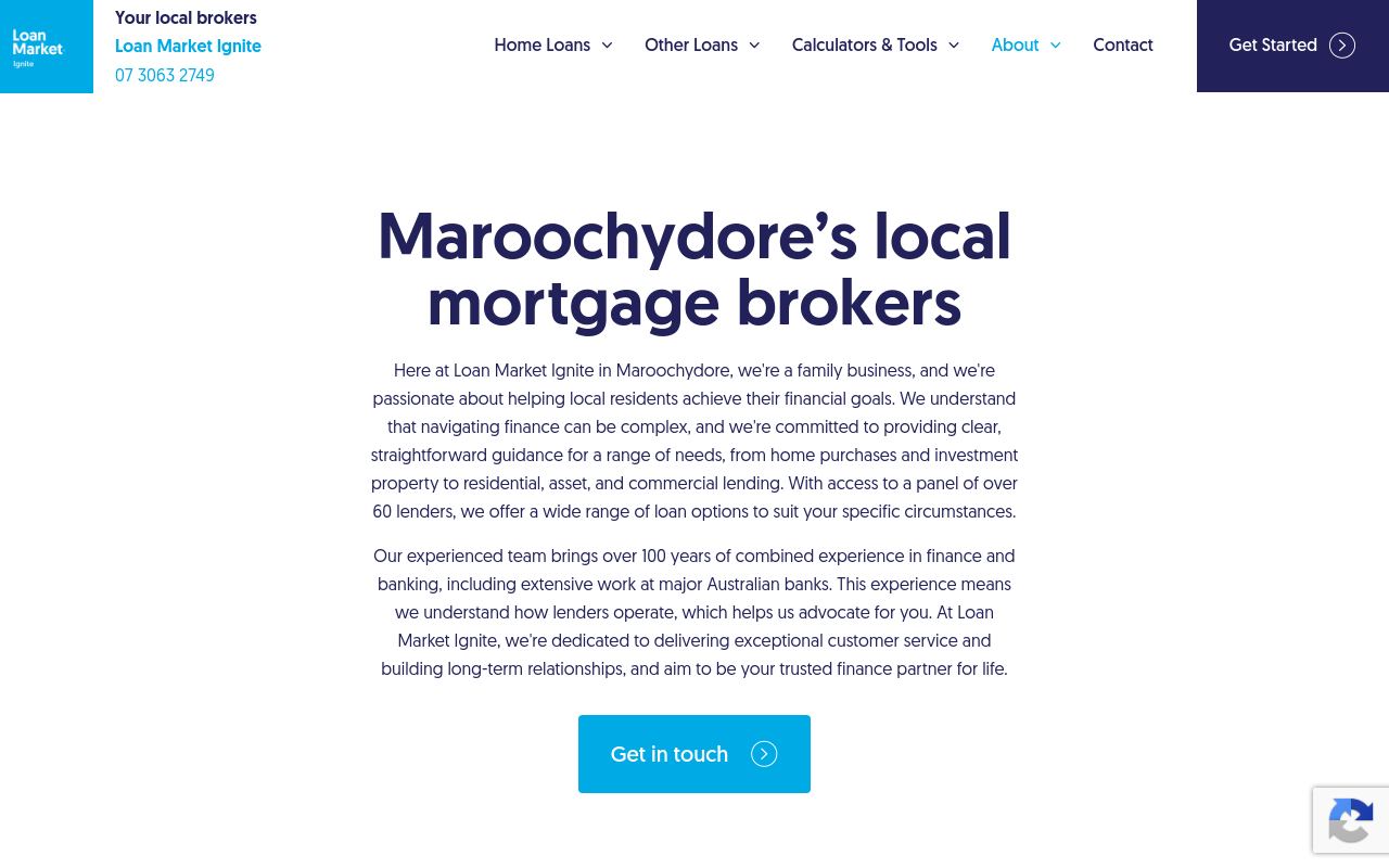 Loan Market Ignite - Sunshine Coast website preview