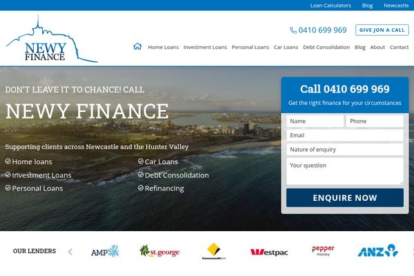 Newy Finance website preview