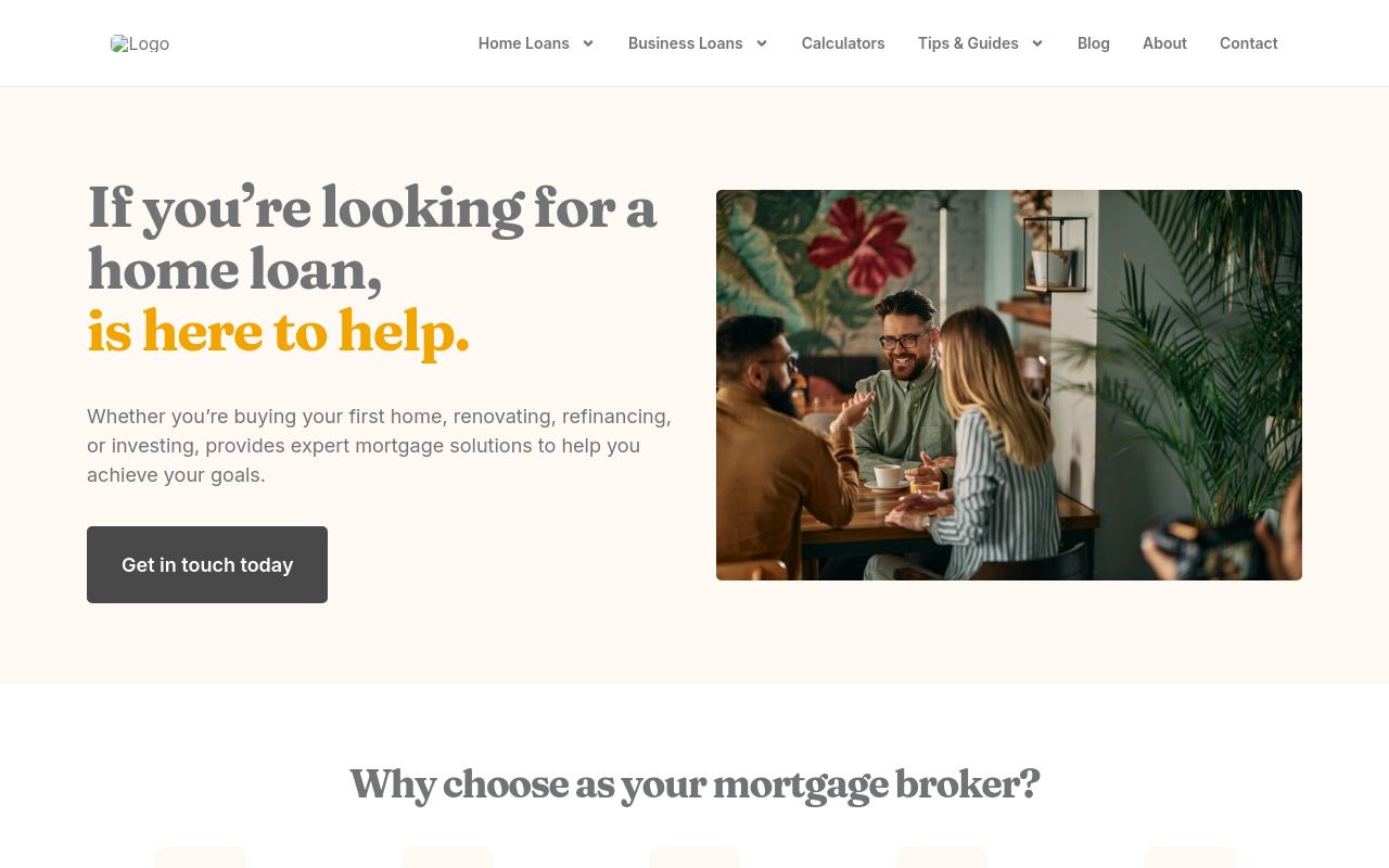 Elite Finance Australia - Home Loans website preview