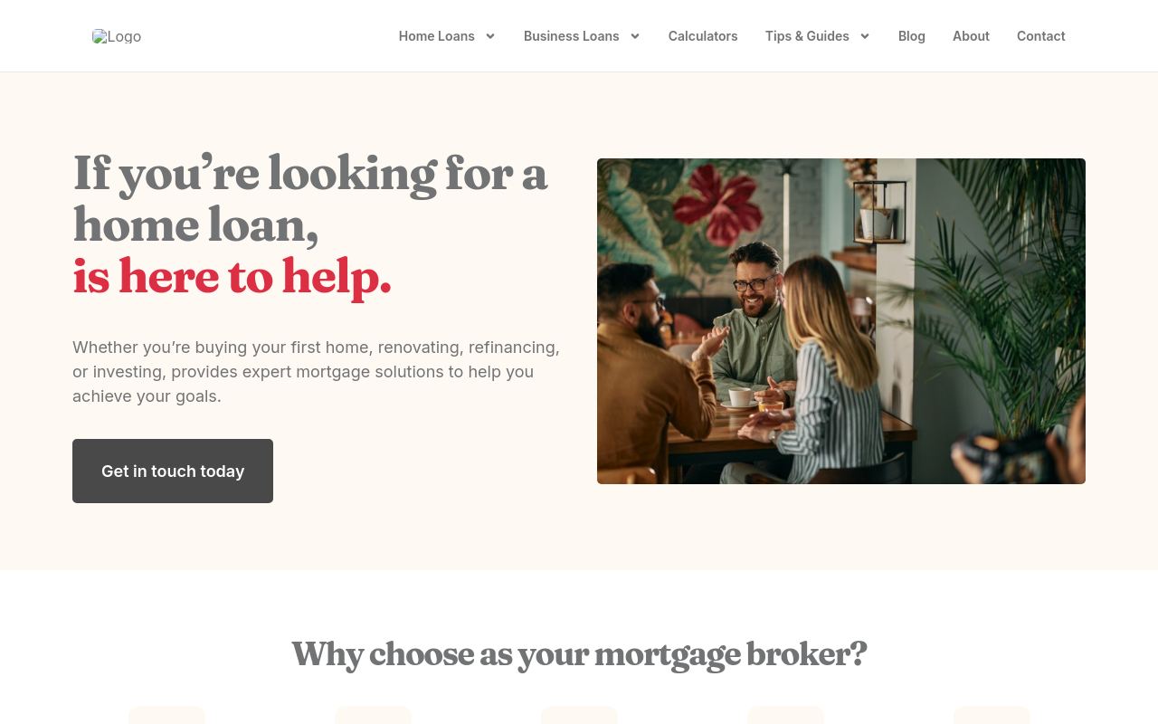 Habitat Finance website preview