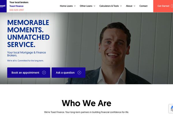 Toast Finance website preview