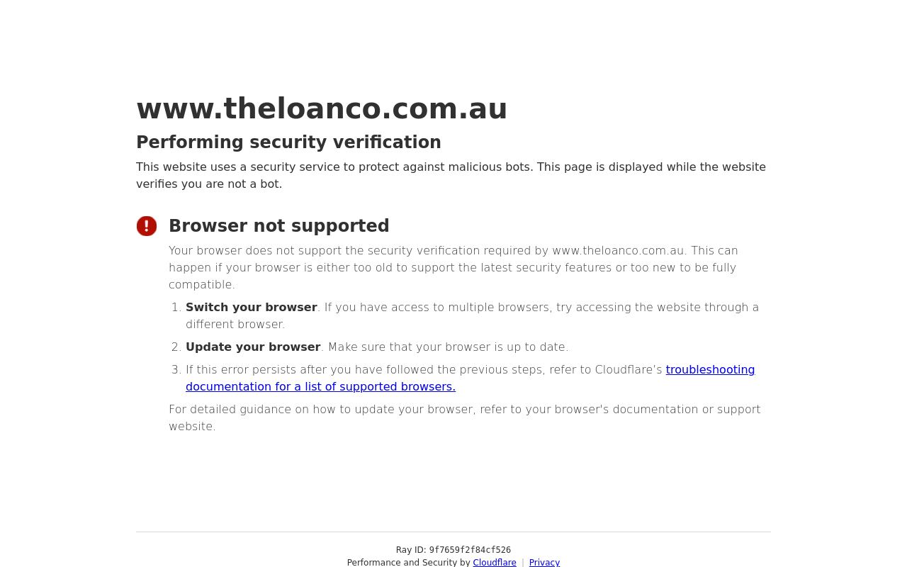 The Loan Company website preview