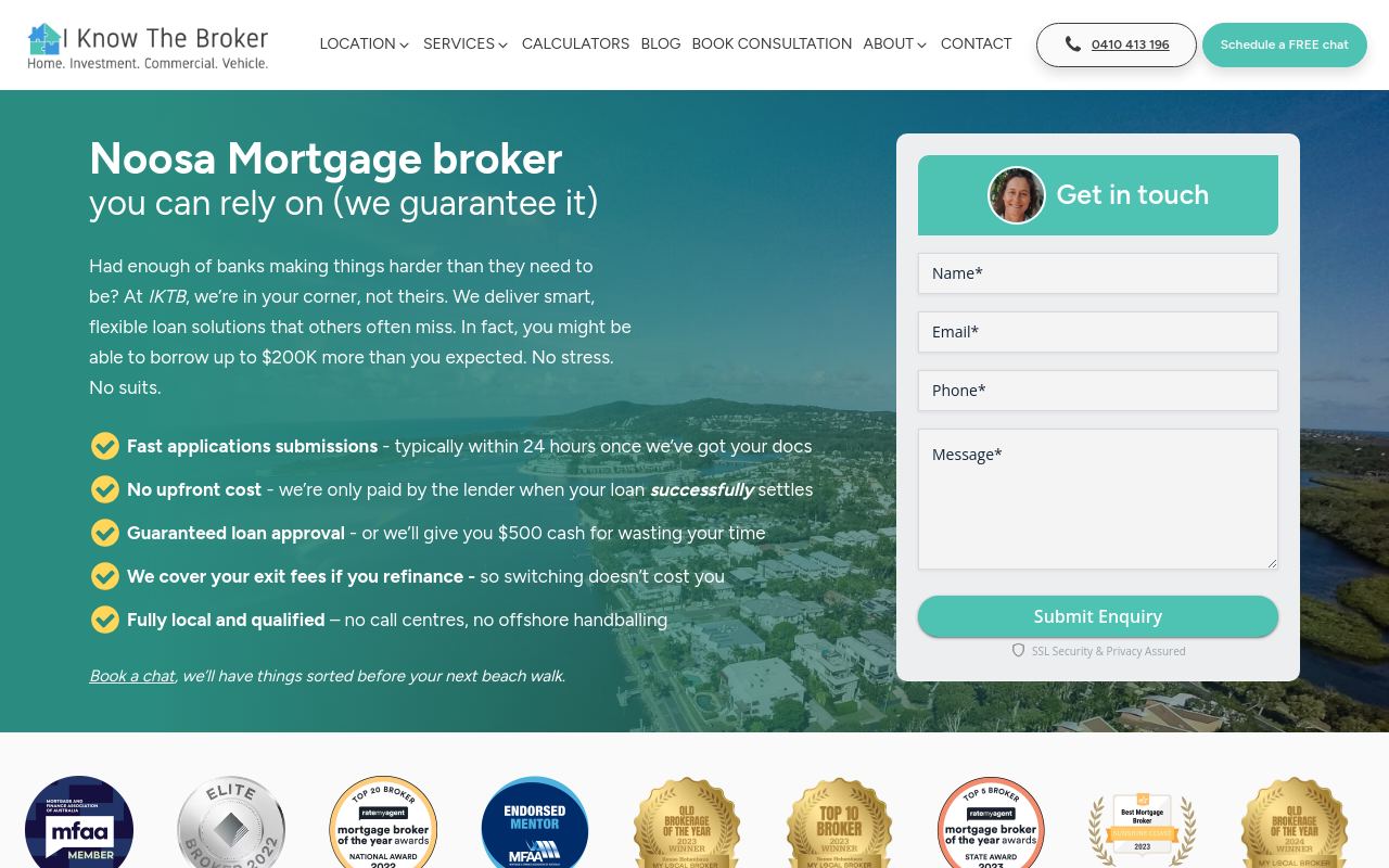 I Know The Broker Noosa - Finance & Mortgage broker website preview