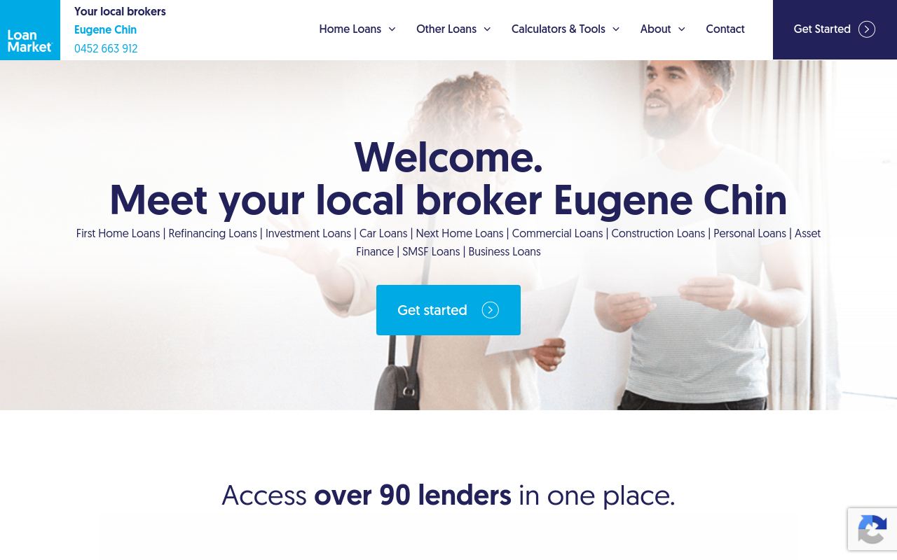 Eugene Chin Loan Market website preview