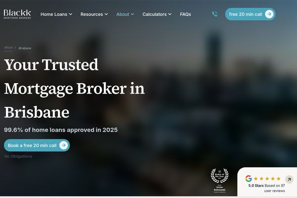Blackk Mortgage Broker Brisbane website preview