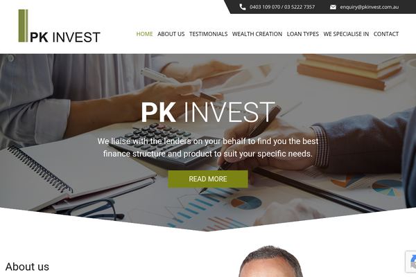 PK Invest website preview
