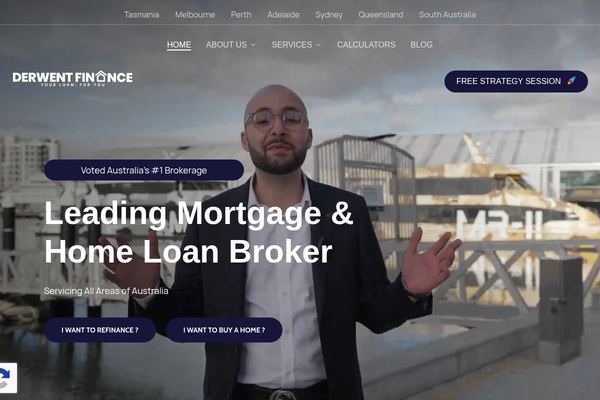 Derwent Finance Hobart website preview
