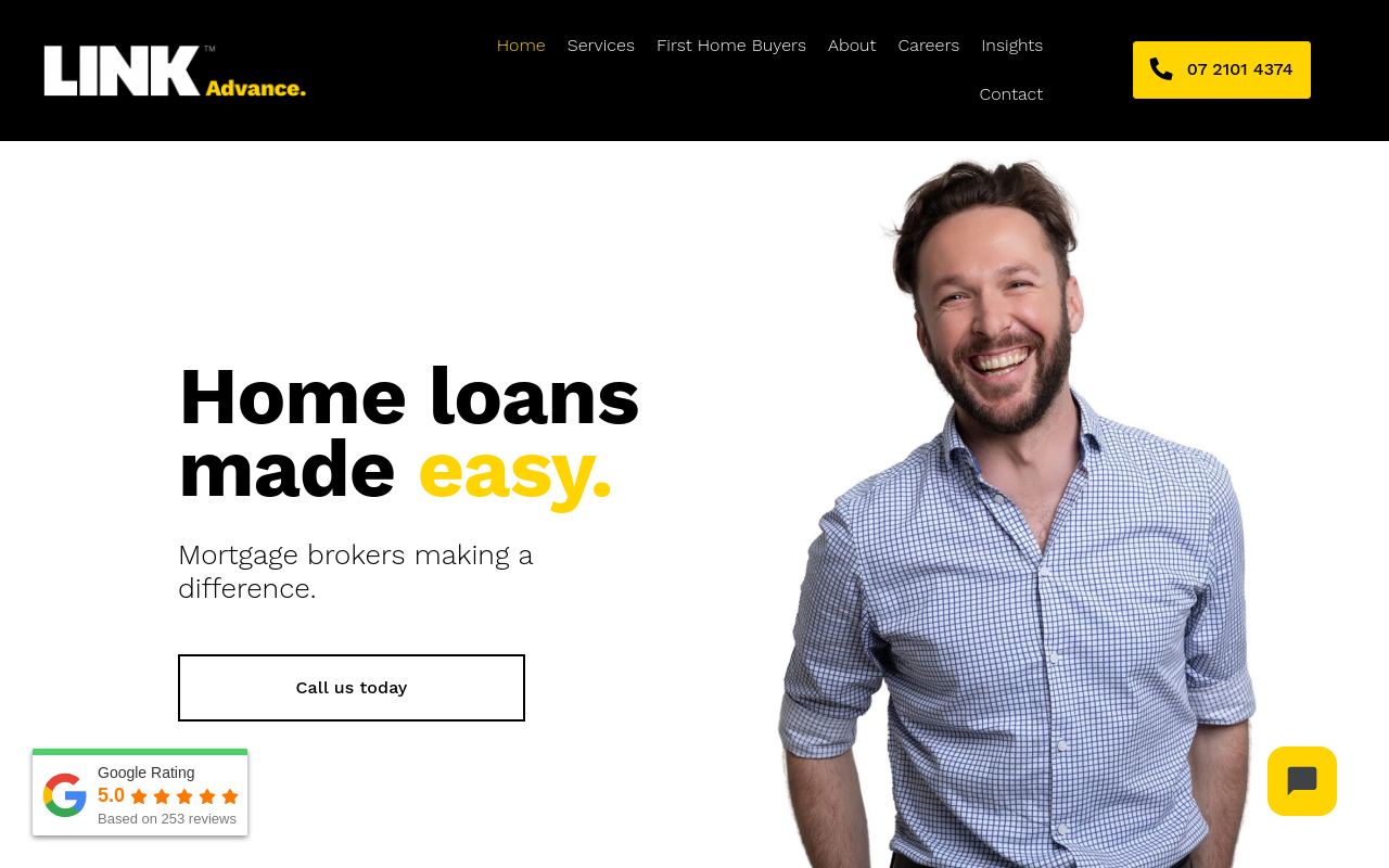 LINK Advance - Mortgage Broker Brisbane website preview