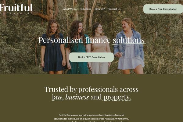 Fruitful Endeavours website preview