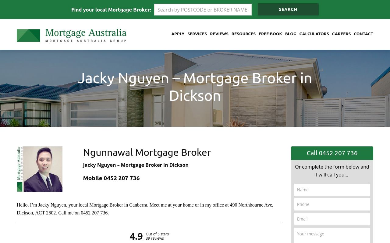 Jacky Nguyen - Mortgage Australia Dickson website preview