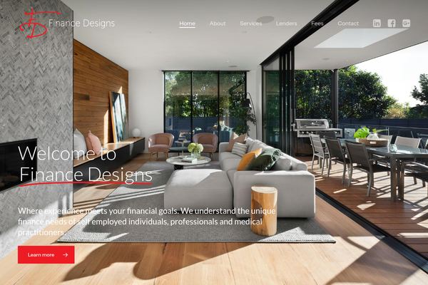 Finance Designs website preview