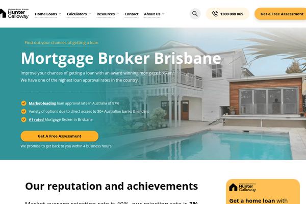 Mortgage Broker Brisbane - Hunter Galloway website preview