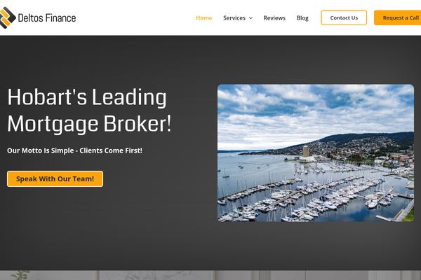 Mortgage Broker Hobart - Deltos Finance website preview