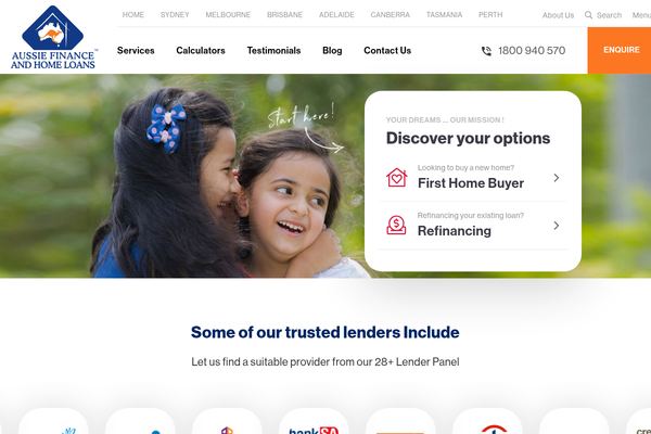 Aussie Finance and Home Loans Canberra website preview