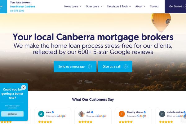 Loan Market Canberra website preview
