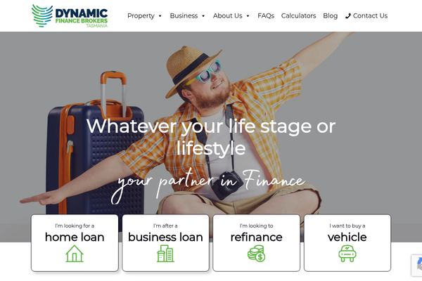 Dynamic Finance Brokers Tasmania Hobart website preview