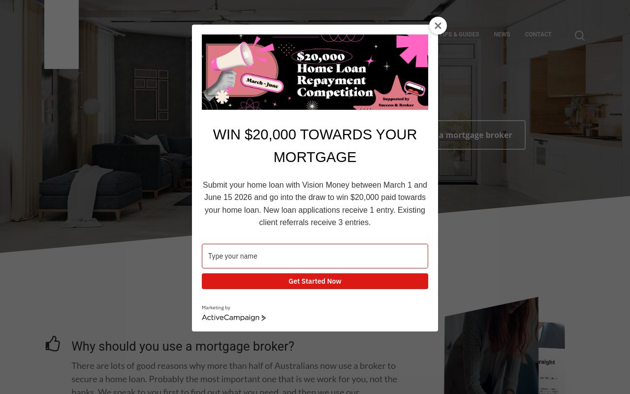 Vision Money - Brisbane Mortgage Brokers website preview