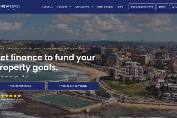 New Level Lending - Newcastle & Lake Macquarie Mortgage Broker website preview