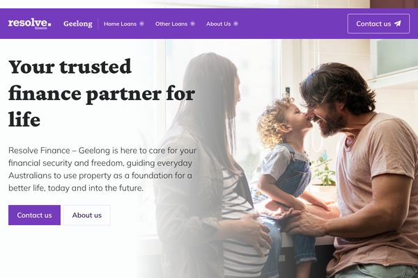 Resolve Finance - Geelong website preview
