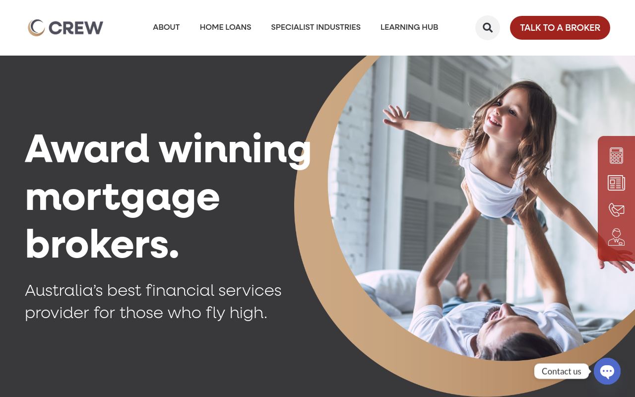Crew Financial website preview