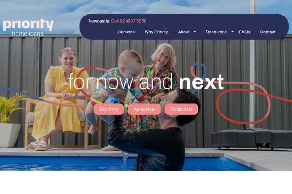 Priority Home Loans Newcastle website preview
