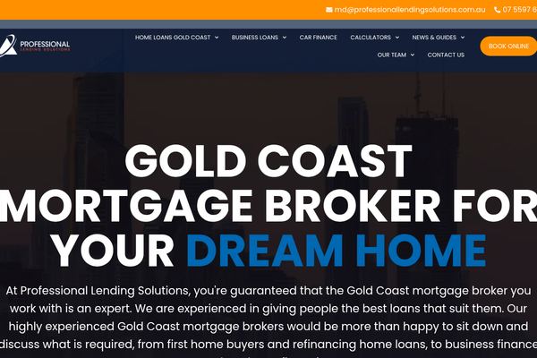 Professional Lending Solutions - Phil Verheijen Mortgage Broker Gold Coast website preview