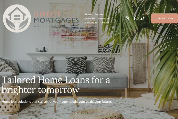 Direct Mortgages Wollongong website preview