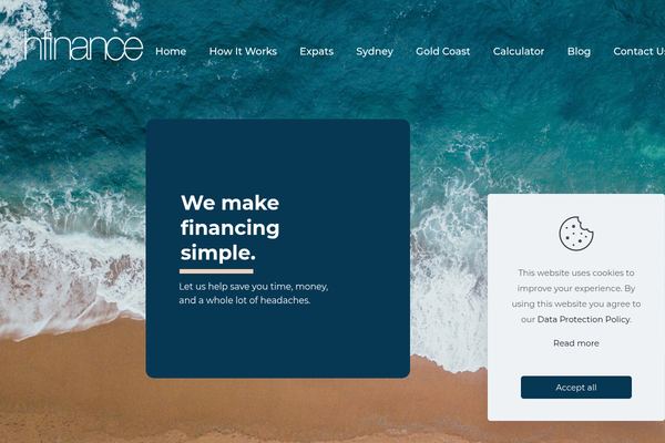 hfinance - Gold Coast Mortgage Broker website preview